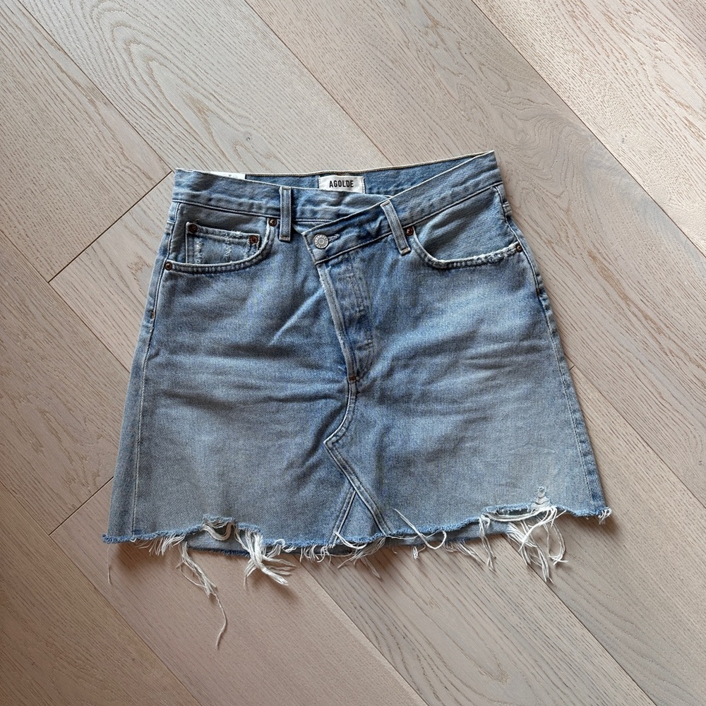 Agolde Blue Denim Skirt